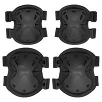 Knee Elbow Protective Pads Set For Outdoor Sports Paintball Cycling Skateboarding Safety Gear Knee Guard P juoda