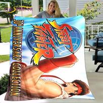 Street Fighter Retro Žaidimas Žaidėjo Minkštas Pliušinis Antklodė, Flanelinis Antklodė Mesti Antklodę Svetainei Miegamajam Lovai Sofai Iškylai Dangalas 75x90cm