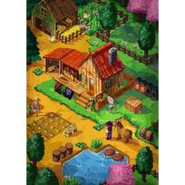 Classic Casual Game Stardew Valley Posters Funny Forest Farm Life Prints Canvas Painting Wall Art Picture Home Living Room Decor 40X50cm Unframed black