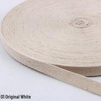Colored Herringbone Cotton Binding Tape, 1cm-2cm Wide – Pure Cotton Piping and Collar Weaving Tape. Undyed White 50 yards * 2CM