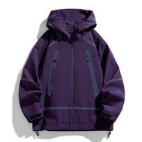 Hiking Jacket Waterproof Windbreaker Men Outdoor Camping Fishing Jacket Windproof Coats Women XXL violetinė