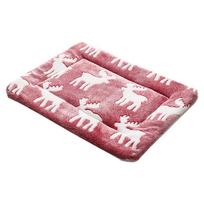 Flannel Warm Dog & Cat Mat: Bite-Resistant, Easy-to-Clean, Cozy Nesting Blanket. 35x25 cm pink