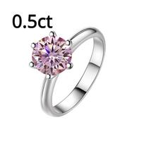 Šešių nagų 1-5 ct moissanito vestuvinis žiedas klasikinis poros S925 sidabrinis moteriškas sužadėtuvių žiedas deimantinis žiedas vestuvinis žiedas dovana merginai 20 gray
