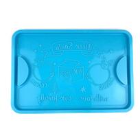 Silicone Tray Epoxy Mold Soft DIY Tea Cup Coaster Tray Christmas Home Decor A mėlyna