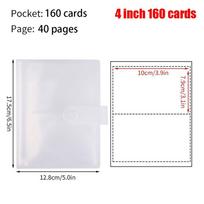 PVC paveikslėlių kortelių laikiklis Surinkite knygų nuotraukų kortelių laikiklį Naujas nuotraukų albumas Idol Star 4 inch 160 cards