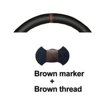 Hand Stitching Car Steering Wheel Cover Wrap for Citroen Jumpy Spacetourer Peugeot Expert Traveller Fiat Scudo 2016-2025 black