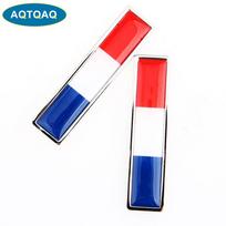 1 Pair Country National Flag France Hot Metal Stickers Car Styling Motorcycle Accessories Badge Label Emblem Car Stickers red