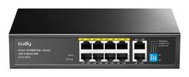 Cudy FS1010PG tinklo komutatorius Ne-valdomas Fast Ethernet (10/100) Maitinimas per Eternetą (PoE) Juoda