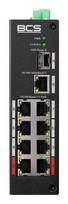 BCS BCS-L-SP0801G-1SFP(II) Fast Ethernet (10/100) Maitinimas per Eternetą (PoE) DIN bėgelis Juoda