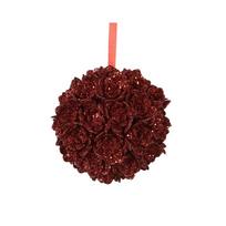 Eglutės žaisliukas Decoris Flower, raudonas
