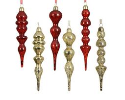 Eglutės žaisliukas Decoris Antique, aukso/raudonas, 18 cm