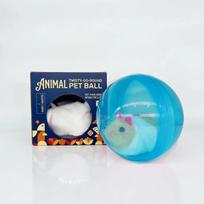 Transparent Pet Rolling Ball Plastic Material Built-in Animal Pet Exercise Active Ball Design Self-Rotating Interactive Cat blue