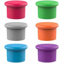 New reusable food grade multi-color silicone wine bottle fresh-keeping cap, red wine cap, beverage leak proof bottle stopper green