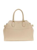 GUESS Rankinė su ilgu dirželiu 'Yulia Small Satchel' smėlio spalva