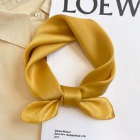 Šalikas 100% Šilkas Bandana Moteriški Kvadratiniai Šaliai Apklotas Skarelė Šilkaverpio Pavasario Mada Prabangus Aukštos Kokybės Galvos Juosta Hidžabo Skaros brown