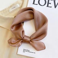 Šalikas 100% Šilkas Bandana Moteriški Kvadratiniai Šaliai Apklotas Skarelė Šilkaverpio Pavasario Mada Prabangus Aukštos Kokybės Galvos Juosta Hidžabo Skaros brown