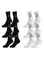 DAUGLE Sportinės kojinės 'Daugle Sport Socks (Black, White) Blue Logo' juoda / balta