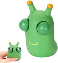 Funny Grass Worm Pinch Toy Panda  Stress Relief Fidget Decompression Toy  Eyes Squeeze Toys Relieve Anxiety Stress Relief Slug OneSize green