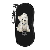 dog Glasses Case Unisex Anti-Fall Zipper  Sunglasses Storage Box Print Eyewear Container One Size gray
