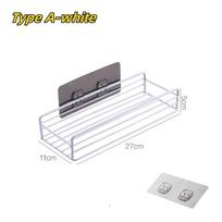 Kitchen Shelf Drill-Free Metal Shelf Wall Mounted Spice Organizer Kitchen Multifunctional Corner Shelf Kitchen Accessories white