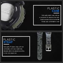 Kids Digital Sport Watch Waterproof Casual Electronic Watch 7 Colorful LED Watch with Alarm Wrist Watches for Boy Girls Children gray