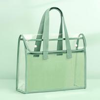 Large Capacity Portable Transparent Waterproof Hand-held Folder Self-adhesive File Pocket Office Supplies Storage File Bag