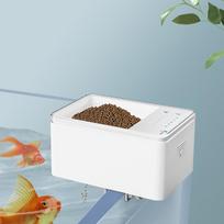 ZYfeeder Intelligent Fish Feeder, Timed and Quantitative Fish Tank Accessories, Ornamental Fish Food Dispenser L white