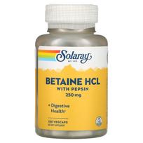 Solaray HCL with Pepsin 230mg Veggie Capsules, 180 Count 180 pcs - 1 ea