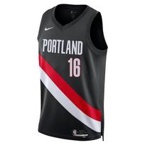 Nike NBA Yang Hansens Portland Trail Blazers Swingman V-Neck Elastic Sleeveless Basketball Jersey Unisex jersey HM3995-010 XL black