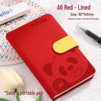 Panda Buckle Pocket Notebook: Blank Portable Student Journal & Custom Planner