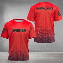 2025 New Spartan 3D Graphic Printed T Shirt Men Fitness Gym Compression Short Sleeve Breathable T Shirt O-neck Top T Shirts 6XL red