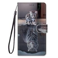 Funda Galaxi A54 Piniginės telefonų knygos dėklas, skirtas Samsung Galaxy A14 A04 A04s A54 5g dėklai 3d Cat Rose Oda Atverčiamas dangtelis Capinha Samsung A14 (4G) 5G