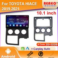 Android car radio for TOYOTA HIACE 2019 2021 stereo GPS Navigation video Multimedia Player tape recorder  carplay 4 core 2GB+32GB carplay orange