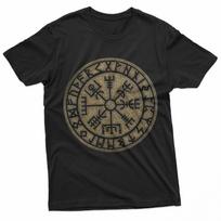Vegvisir Vikingų Kompasas Norse Simbolis Apsauga Nordic Vikings 100% Medvilnės Marškinėliai Vyriški Marškinėliai Viršus 5XL įvairiaspalvis