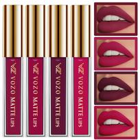 VOZO Vibrant Matte Liquid Lipstick - Long-Lasting & Smudge-Proof (Dark Magenta, Magenta, Purplish Wine, Passion Magenta) 16ml brown