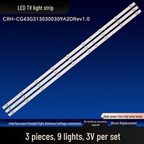 43  UHD TV Backlight Strip Rev 1.0 - Model CG43G3130300309A2D NO.282 (3) blue