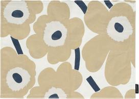 Marimekko Padėklas po lėkšte Pieni Unikko, smėlio ir tamsiai mėlynos spalvos