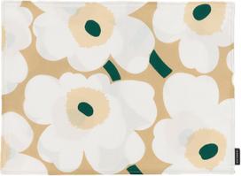 Marimekko Lėkštės padėkliukas Pieni Unikko smėlio ir žalios spalvos, su akrilo danga