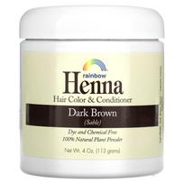 Rainbow Research, Henna, Hair Color & Conditioner, Dark Brown (Sable), 4 oz (113 g) white