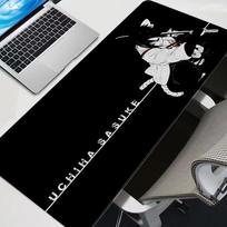 Mouse Pad HD Desk Mat Anime N-naruto Play Mat Gaming Mousepad Speed Sasuke Uchiha Computer and Office Gamer Cabinet Keyboard Pad 30x60cm white