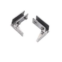 2Pcs Non-perforated Glass Door Hinge Display Cabinet Glass Cabinet Hinge Side Mounted Stainless Steel Furniture Hardware Hinge sidabras