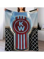 Kenworth Emblemos Mesti pledas Persikraustymui Prabangus Minkšti Pledai Kelioniniai Šilti Pledai  100X130CM pilka spalva