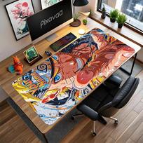 Naruto Character Customizable Name Mouse Pad Gamer Mousepad Computer Desk Keyboard Mat Non-Slip Rubber Base Office Desk Accessory 30cmx80cm brown