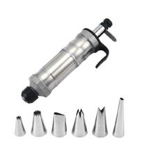 Stainless Steel Cream Cookie Decorating Airbrush Set Whipped Cream Dispenser Professional Baking Tool for Kitchen juoda
