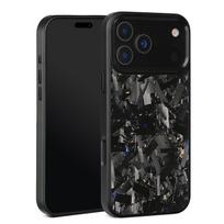 Prabangus metalinis rėmelis, didelės tekstūros, atsparus smūgiams kameros apsaugas, anglies pluošto telefono dėklas, skirtas iPhone 17 16 Pro Max, 17 Air For iPhone17 Pro Max black