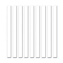 Lipnios akrilinės veidrodinės juostelės dekoratyvioms prieškambario pertvaroms 5x20cm (10 pieces) balta