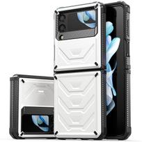 Rugged Phone Case For Samsung Galaxy Z Flip 4 3 5g 2022 ,Shockproof And Anti -Scratch Silicone Bumper Case For Galaxy Z Flip 4 for Galaxy Z Flip 4 balta