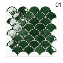 1pc Self Adhesive Wall Tiles Heat Resistant Peel Stick Kitchen Backsplash Waterproof Stickers Tile Sheet For Home Decor (as the picture,30x30cm)