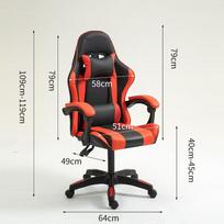 Ergonomic Gaming & Office Chair: Comfortable for Long Hours, Ideal for Home or E-sports Use Nylon Chair Base black