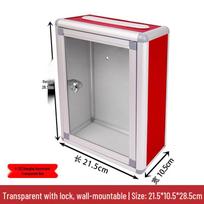 Small Aluminum Alloy Donation & Suggestion Box with Lock gray